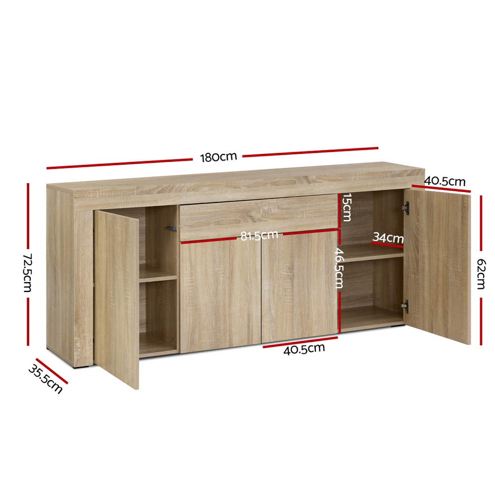 Berri 1 Drawer Buffet Sideboard, Oak