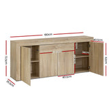 Berri 1 Drawer Buffet Sideboard, Oak