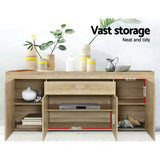 Berri 1 Drawer Buffet Sideboard, Oak