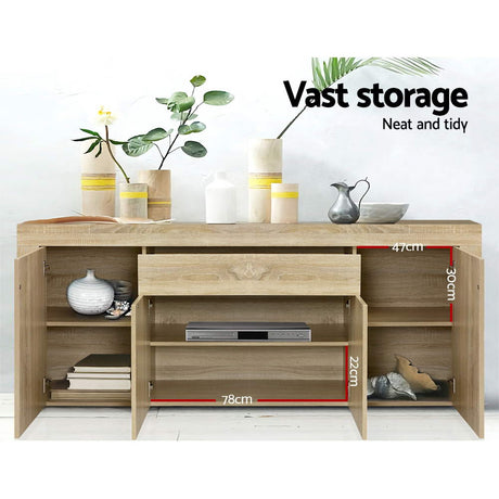 Berri 1 Drawer Buffet Sideboard, Oak