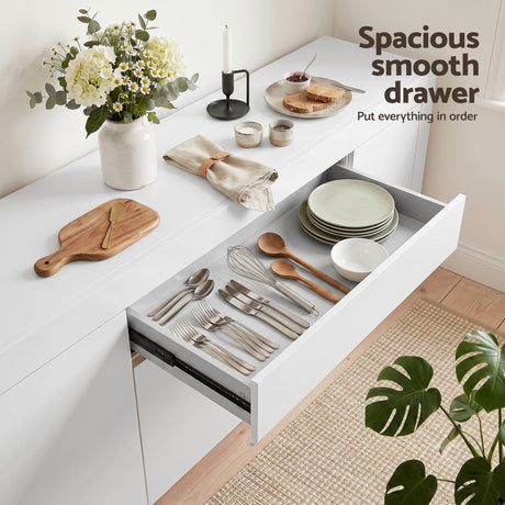 Berri 1 Drawer Buffet Sideboard, White