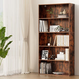Artiss 5-Tier Walnut Bookshelf — Storage and Display Cabinet — Allure Home Collections