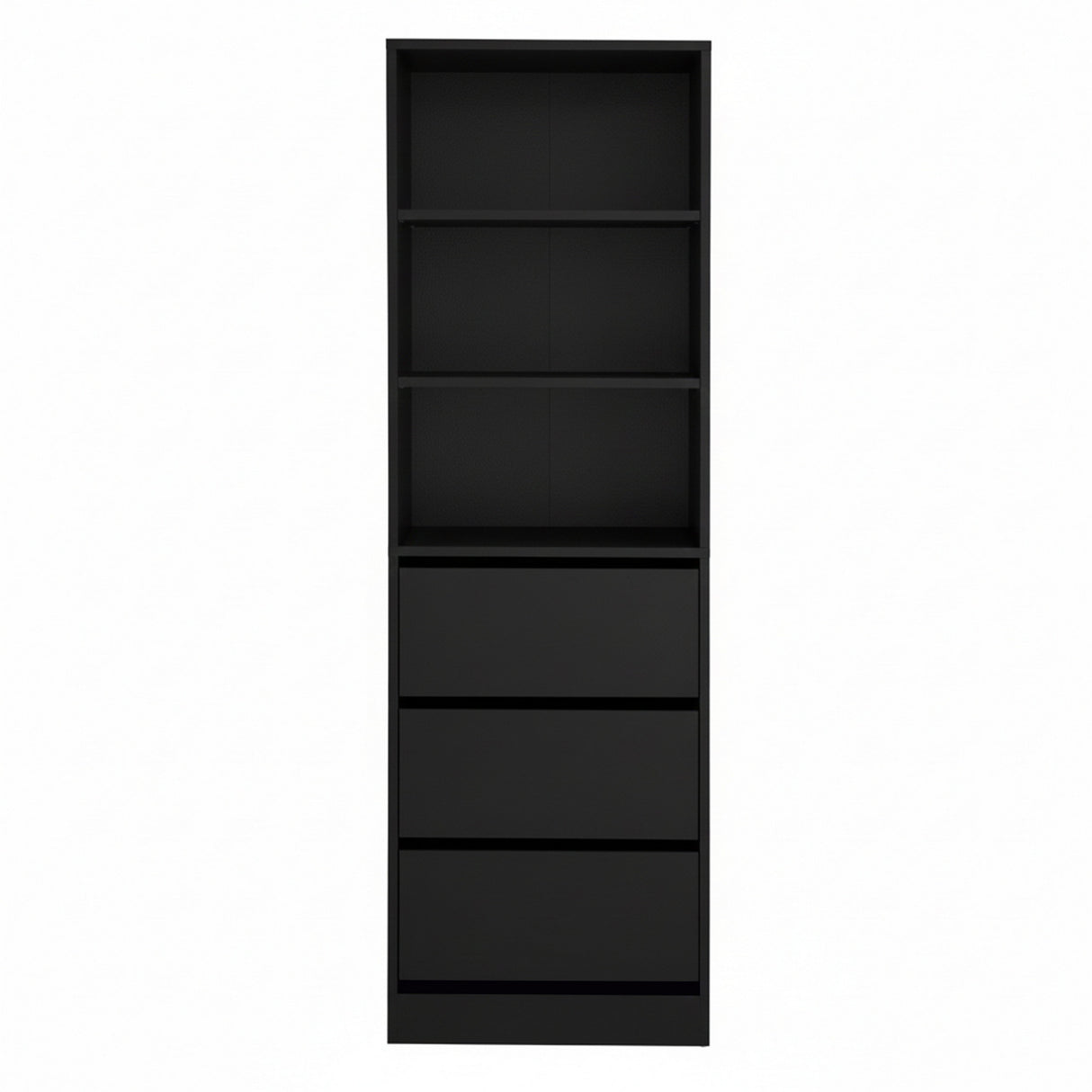 Penrose 3 Drawer Tallboy, Black