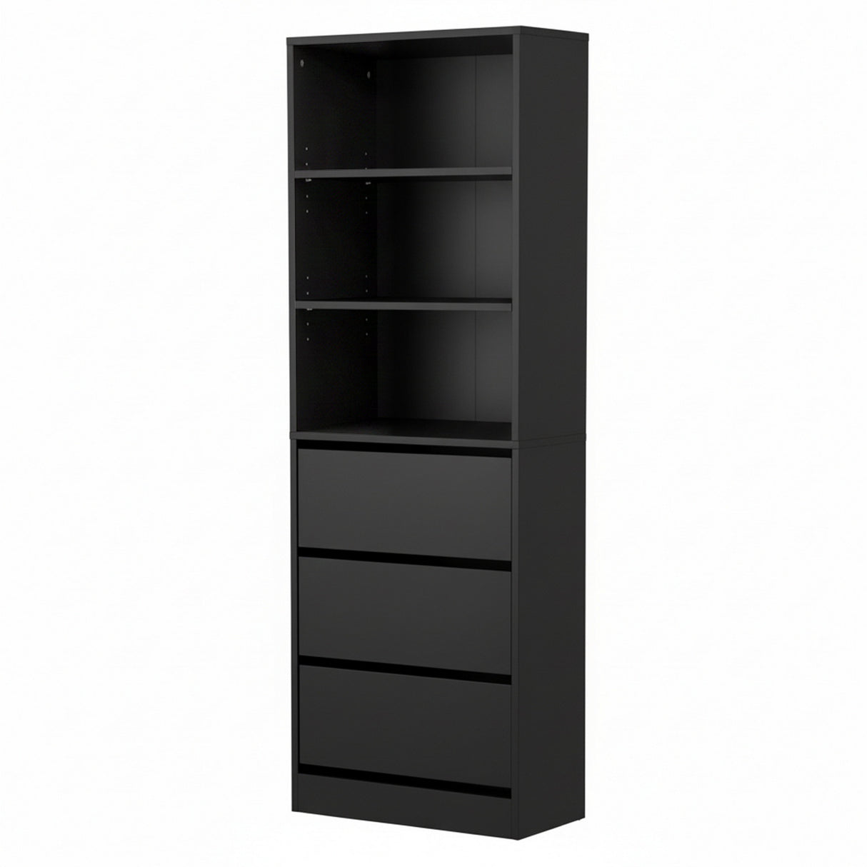 Penrose 3 Drawer Tallboy, Black