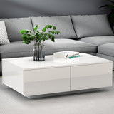 Artiss Trevi White Coffee Table with 4 Drawers — Allure Home Collections