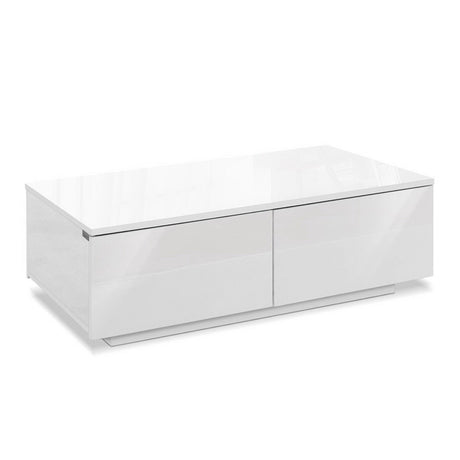 Artiss Trevi White Coffee Table with 4 Drawers — Allure Home Collections