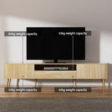 Artiss Alex 200cm Lowline TV Cabinet with Drawers and Natural Wood Grain — Allure Home Collections