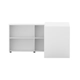 Artiss L-Shaped 130cm White Computer Desk with Bookshelf — Allure Home Collections