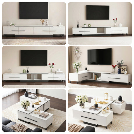 Richmond Extendable TV Unit, White