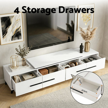 Richmond Extendable TV Unit, White