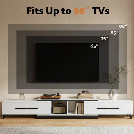 Richmond Extendable TV Unit, White