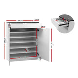 Raglan High Gloss Shoe Cabinet, White image 3
