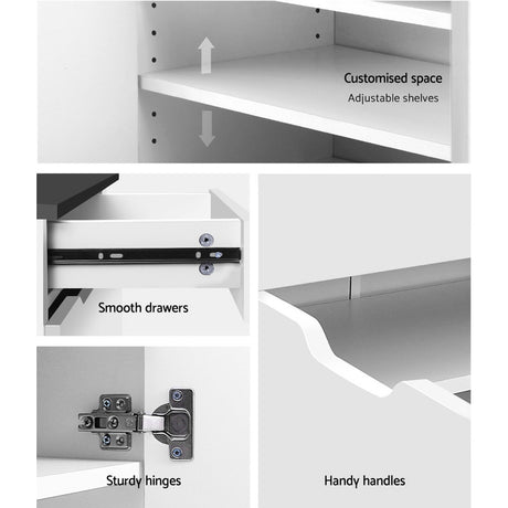 Raglan High Gloss Shoe Cabinet, White image 7