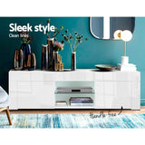 Artiss Ivan 130cm White UV High-Gloss TV Cabinet — Allure Home Collections