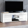 Artiss Ivan 130cm White UV High-Gloss TV Cabinet — Allure Home Collections