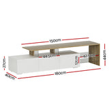 Artiss James 180cm Dual-Tone TV Cabinet in Wood and White — Allure Home Collections