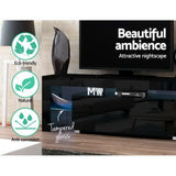 Artiss Elo 160cm Black LED Entertainment Unit — 16 Colours and 4 Modes — Allure Home Collections