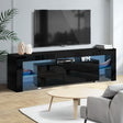 Artiss Elo 160cm Black LED Entertainment Unit — 16 Colours and 4 Modes — Allure Home Collections
