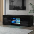 Artiss Angus 130cm Black LED TV Cabinet — RGB Lighting with 16 Colours — Allure Home Collections