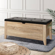 Artiss Storage Ottoman Blanket Box PU Leather with Oak Legs — Allure Home Collections