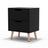 Artiss BODEN Bedside Table with 2 Drawers — Natural and Black — Allure Home Collections