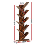 Artiss 9-Tier Walnut Tree Bookshelf