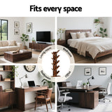 Artiss 9-Tier Walnut Tree Bookshelf