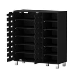 Artiss 6-Tier 24-Pair Black Shoe Rack Cabinet with Storage Shelf — Allure Home Collections