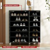 Artiss 6-Tier 24-Pair Black Shoe Rack Cabinet with Storage Shelf — Allure Home Collections