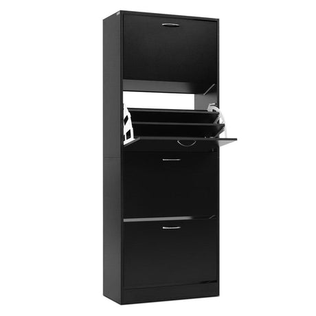 Halls Gap 60 Pair Shoe Cabinet, Black image 2