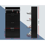 Halls Gap 60 Pair Shoe Cabinet, Black image 3