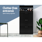 Halls Gap 60 Pair Shoe Cabinet, Black image 4