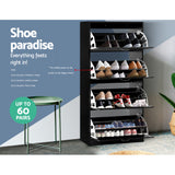 Halls Gap 60 Pair Shoe Cabinet, Black image 5