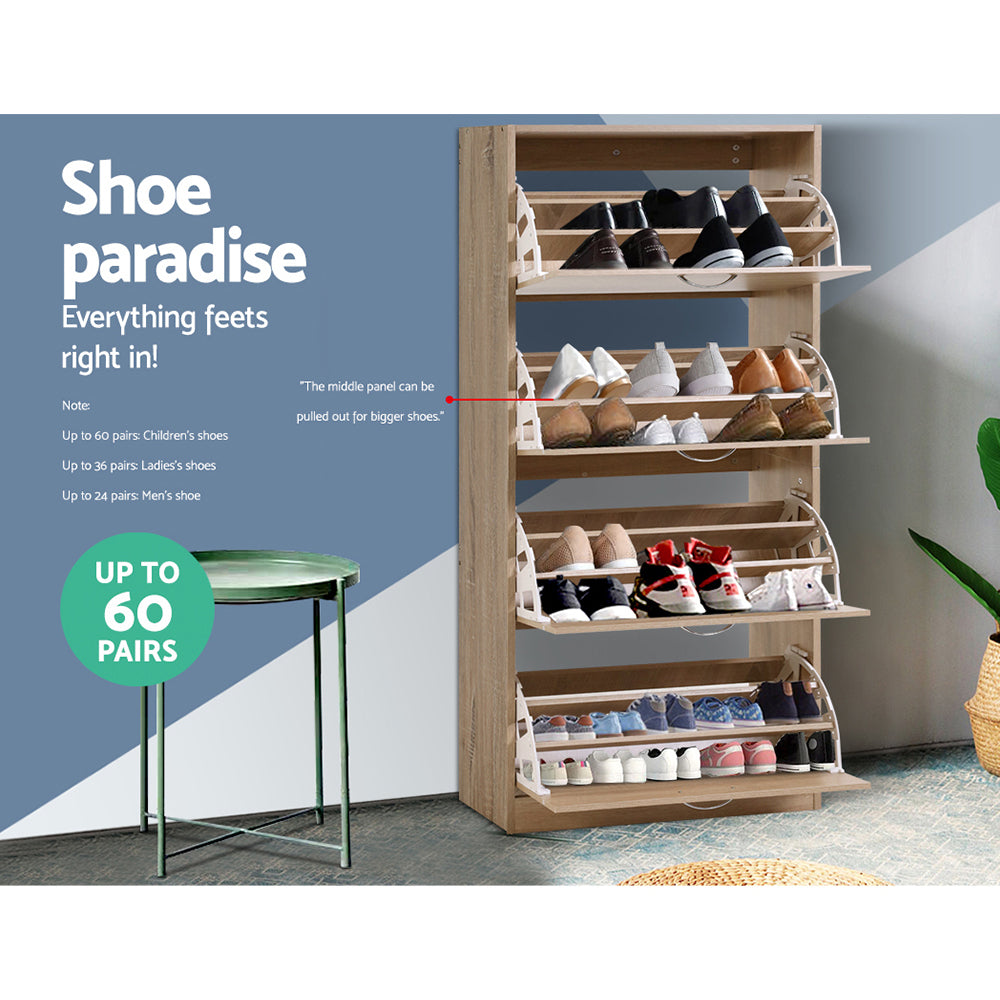 Halls Gap 60 Pair Shoe Cabinet, Wood image 5