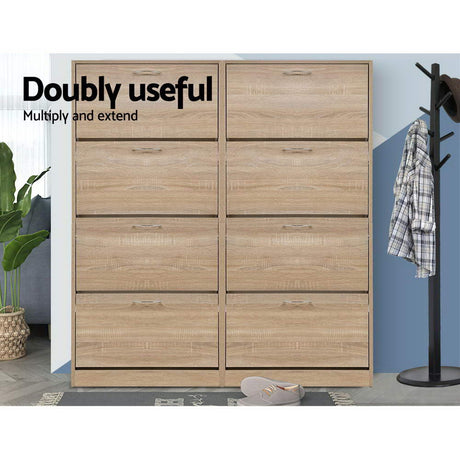 Halls Gap 60 Pair Shoe Cabinet, Wood image 7
