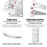 Artiss 60-Pair White Shoe Rack Cabinet with 4 Doors — Large Family Capacity — Allure Home Collections