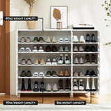 Artiss 5-Tier 30-Pair Adjustable White Shoe Rack Cabinet — 114x33x97cm — Allure Home Collections