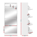 Elegant Shoe Rack with Full-Length Mirror