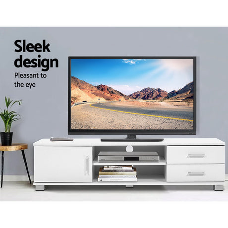 Artiss Dylan 120cm White TV Entertainment Unit — Allure Home Collections