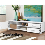 Artiss Dylan 120cm White TV Entertainment Unit — Allure Home Collections