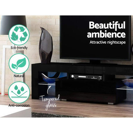 Artiss Elo LED Entertainment Unit — Black or White, Low-Profile Media Console — Allure Home Collections