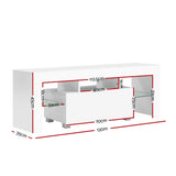Artiss Elo LED Entertainment Unit — Black or White, Low-Profile Media Console — Allure Home Collections