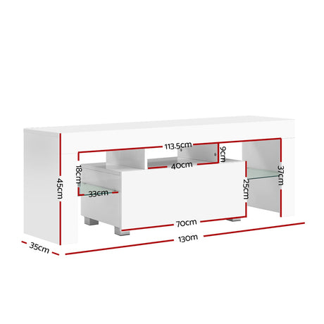 Artiss Elo LED Entertainment Unit — Black or White, Low-Profile Media Console — Allure Home Collections