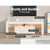 Artiss Elo LED Entertainment Unit — Black or White, Low-Profile Media Console — Allure Home Collections