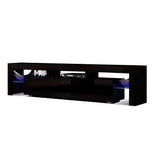 Artiss Bobi 189cm LED Entertainment Unit with Shelves — Black or White — Allure Home Collections