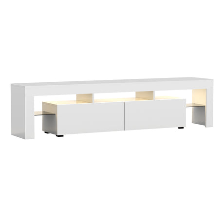 Artiss Bobi 189cm LED Entertainment Unit with Shelves — Black or White — Allure Home Collections
