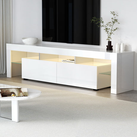 Artiss Bobi 189cm LED Entertainment Unit with Shelves — Black or White — Allure Home Collections