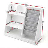 Hauroko Kids Bookshelf, Wooden Toy Storage, White