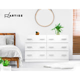 Artiss VEDA 6-Drawer Lowboy in White — Allure Home Collections