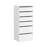 Artiss 6-Drawer Tallboy Dresser in White — 113cm — Allure Home Collections